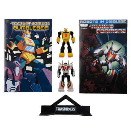 Transformers Page Punchers 2pk Bumblebee and Wheeljack 3in Action Figures with 2 Comics McFarlane Toys
