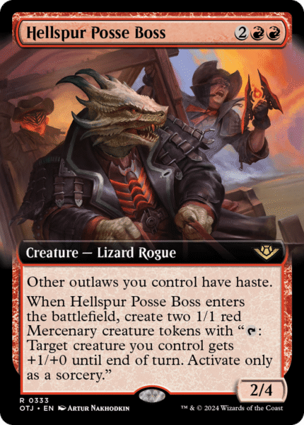 Hellspur Posse Boss (OTJ-333) - Outlaws of Thunder Junction: (Extended Art) [Rare]