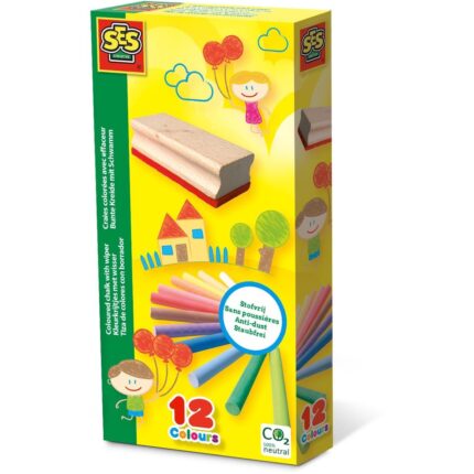 Coloured chalk with wiper