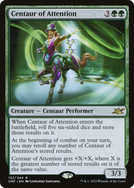 Centaur of Attention (UNF-132) - Unfinity Foil [Rare]
