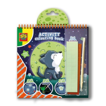 Activity colouring book glow in the dark 3 in 1