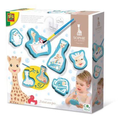 Sophie la girafe - Colouring in the bath with wate