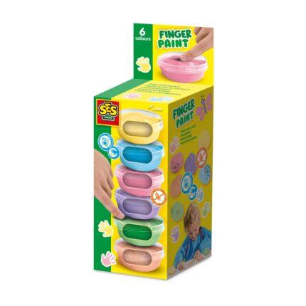 Fingerpaint pastel 6 colours x 45 mL