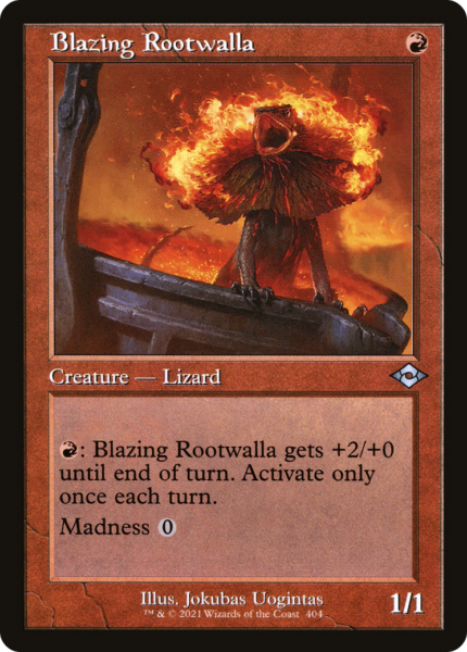 Blazing Rootwalla (MH2-404) - Modern Horizons 2 [Uncommon] Retro Frame