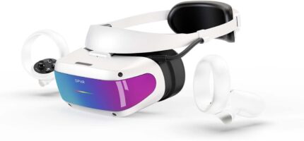 DPVR E4 VR Headset - PCVR Virtual Reality Headset for PC Games with Controller, Compatible with SteamVR