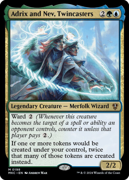 Adrix and Nev, Twincasters (MKC-198) - Murders at Karlov Manor Commander [Mythic]