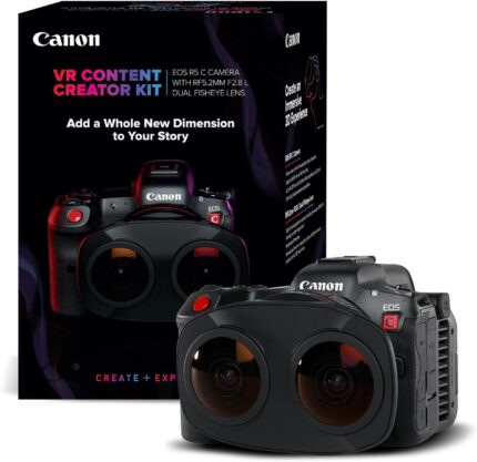 Canon VR Content Creator Kit - EOS R5 C Full-Frame Hybrid Camera and RF5.2mm F2.8 L Dual Fisheye Lens, for Video Professionals