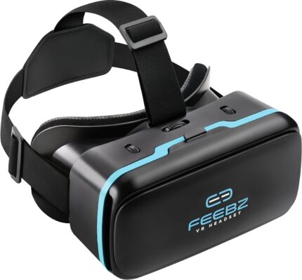 VR Headset for iPhone & Android 1.0 - for Kids | with Links to 3D VR Videos + VR Games for Android | Virtual Reality Goggles Set for Phones 4.5"-6.5"