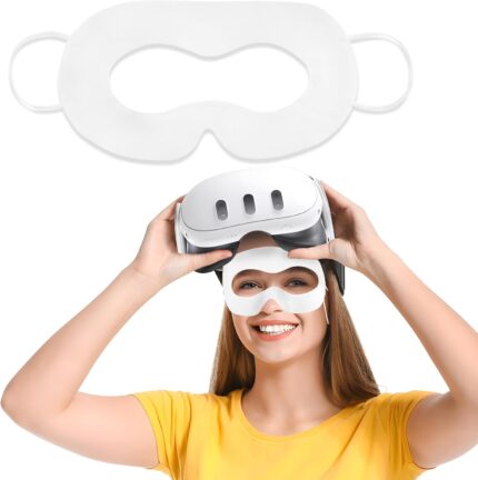 VR Face Cover Disposable Hygiene VR Face Eyes Mask Pads Facial Interface for Meta Quest 3 Quest 2, Accessories for Apple Vision Pro (Set 50, White)