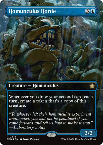 Homunculus Horde (FDN-376) - Foundations (Borderless) Foil [Rare]