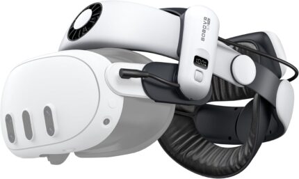 BOBOVR S3 Pro Battery Strap Accessories,Head Air Cooling System and 10000mah Hot-swappable Battery Pack,Compatible with Meta Quest 3/Quest 3S