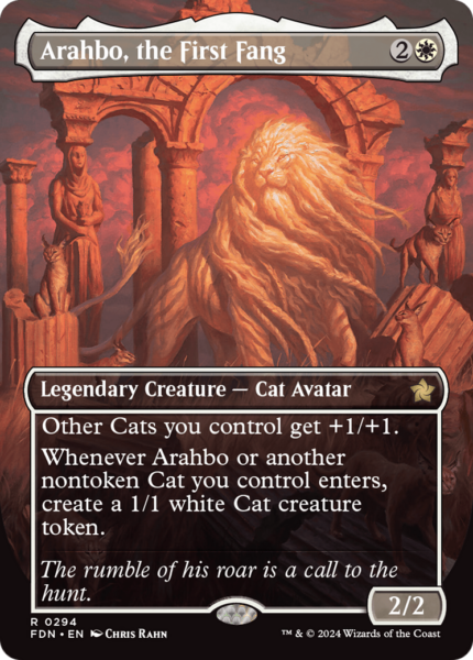 Arahbo, the First Fang (FDN-294) - Foundations (Borderless) Foil [Rare]