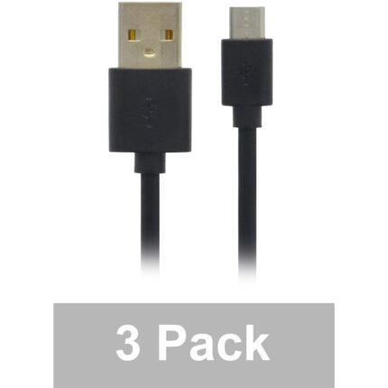 Grab N Go USB A To Micro USB Cables - 3 Pack