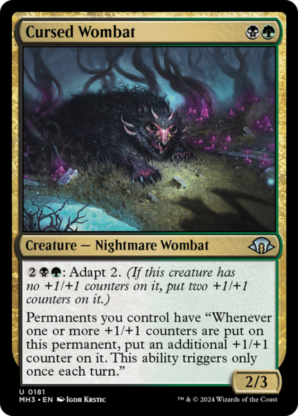 Cursed Wombat (MH3-181) - Modern Horizons 3 Foil [Uncommon]