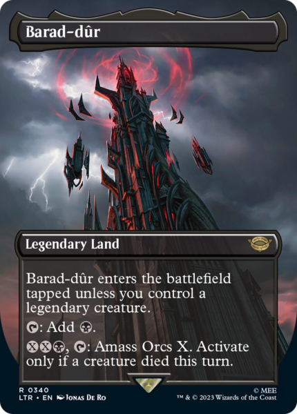 Barad-d?r (LTR-340) - The Lord of the Rings: Tales of Middle-earth (Borderless) Foil [Rare]