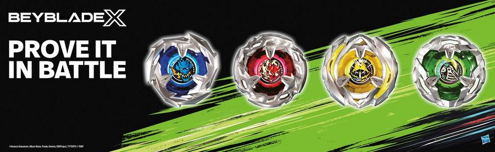 Four Beyblade X Top Spinners