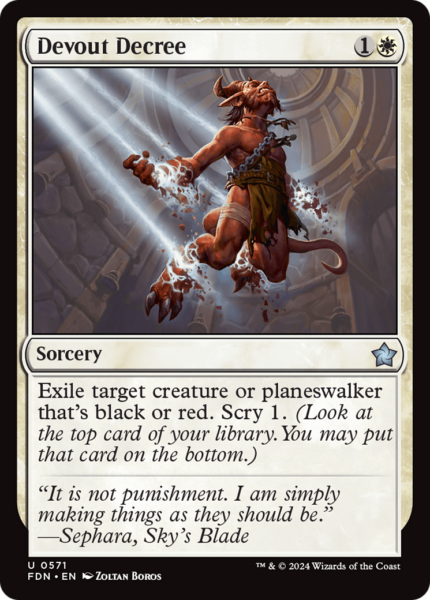 Devout Decree (FDN-571) - Foundations [Uncommon]