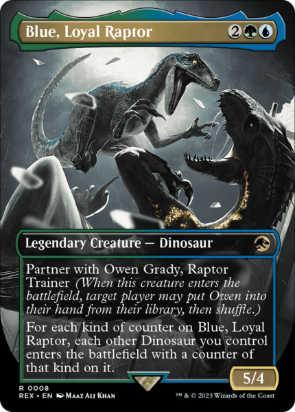 Blue, Loyal Raptor (REX-008) - Jurassic World Collection (Borderless) [Rare]