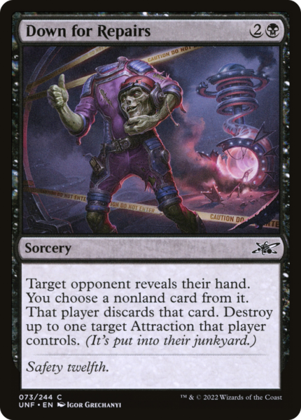 Down for Repairs (UNF-073) - Unfinity Foil [Common]