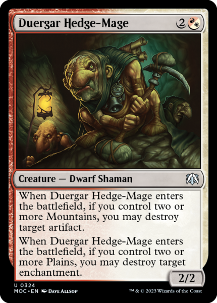 Duergar Hedge-Mage (MOC-324) - March of the Machine Commander [Uncommon]