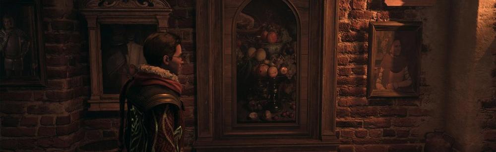 pear portrait as entrance to hogwarts kitchens in hogwarts legacy