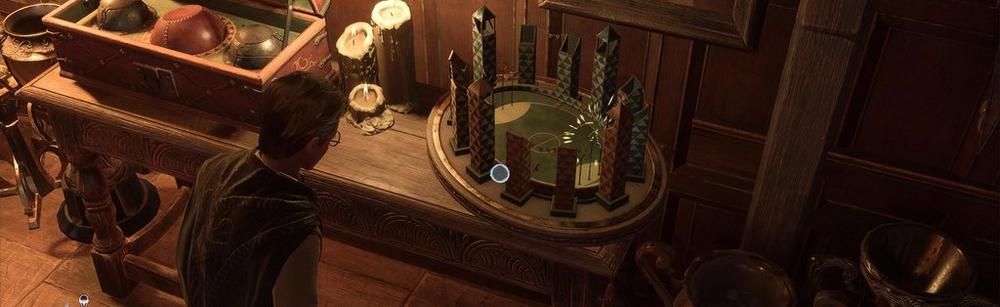 mini quidditch game in madam kogawas office in hogwarts legacy